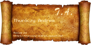Thuróczy Andrea névjegykártya