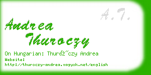 andrea thuroczy business card